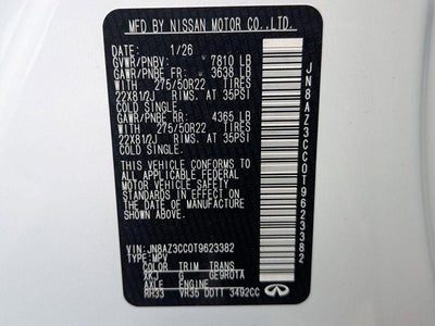 2026 INFINITI QX80 AUTOGRAPH