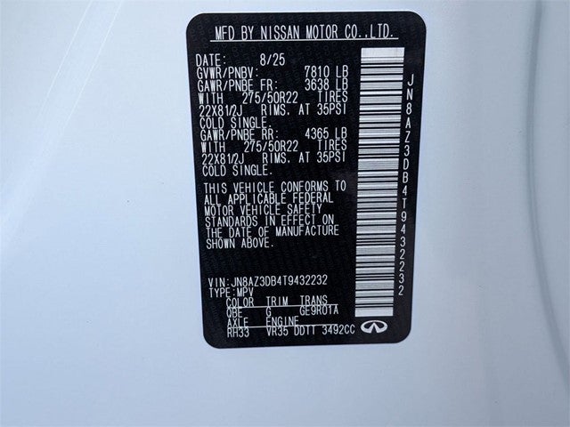 2026 INFINITI QX80 SPORT