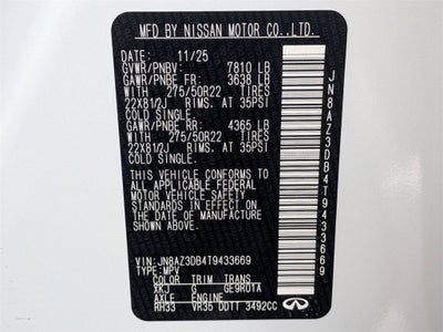 2026 INFINITI QX80 SPORT