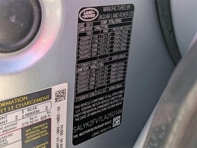 2020 Land Rover Range Rover Velar R-Dynamic S