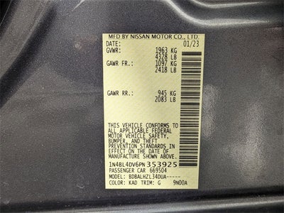 2023 Nissan Altima 2.5 SV