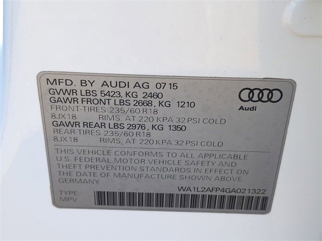 2016 Audi Q5 2.0T Premium Plus quattro