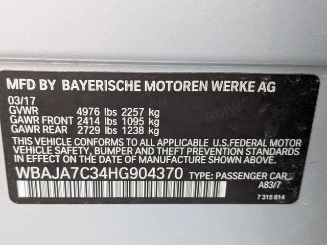 2017 BMW 5 Series 530i xDrive