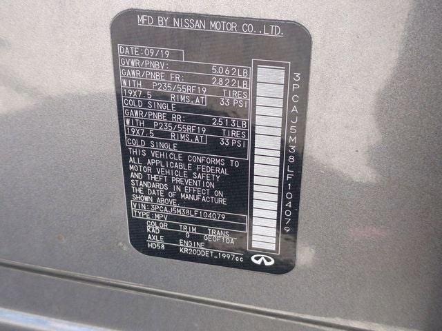 2020 INFINITI QX50 ESSENTIAL