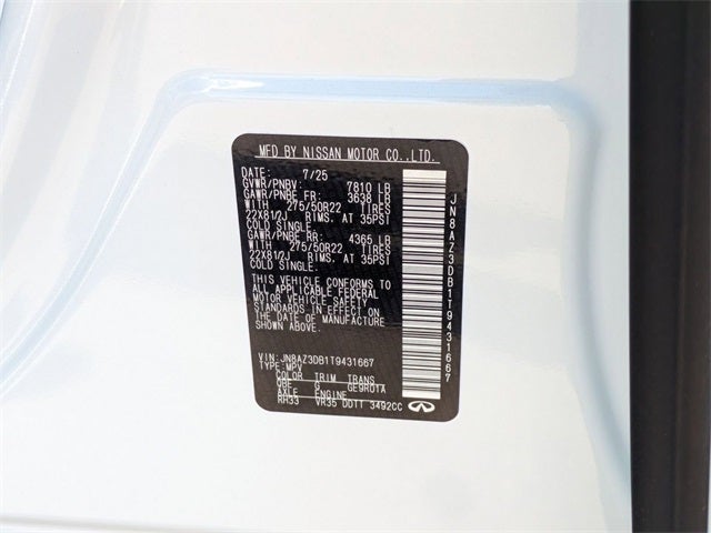 2026 INFINITI QX80 SENSORY